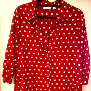 ❤️Susan Graver Polka Dot Blouse❤️
